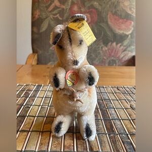 Steiff Mohair Kangoo Kangaroo with Joey Baby, rare, vintage